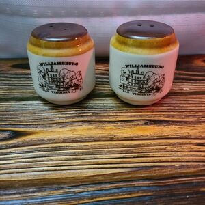 Vintage Williamsburg VA Stoneware Salt and Pepper Shakers